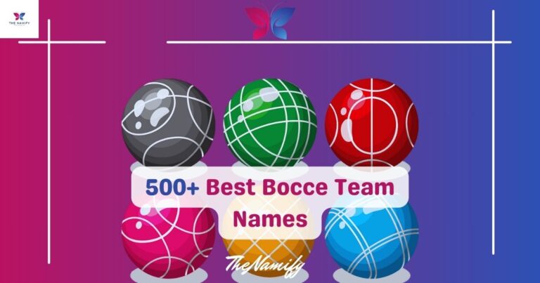 Bocce Team Names