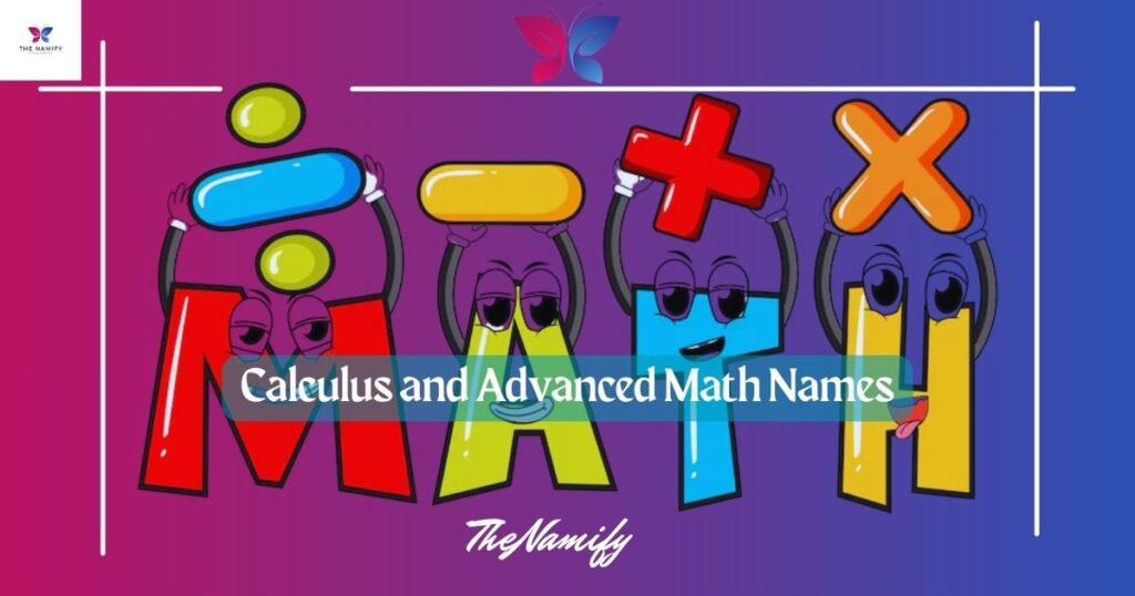 Calculus and Advanced Math Names